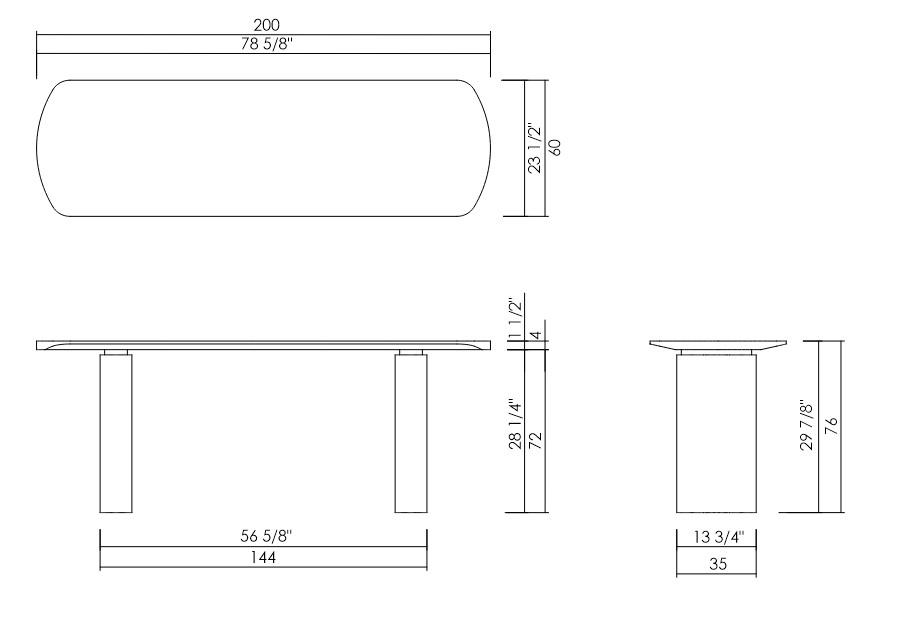 APARADOR 200 CM DOLMEN