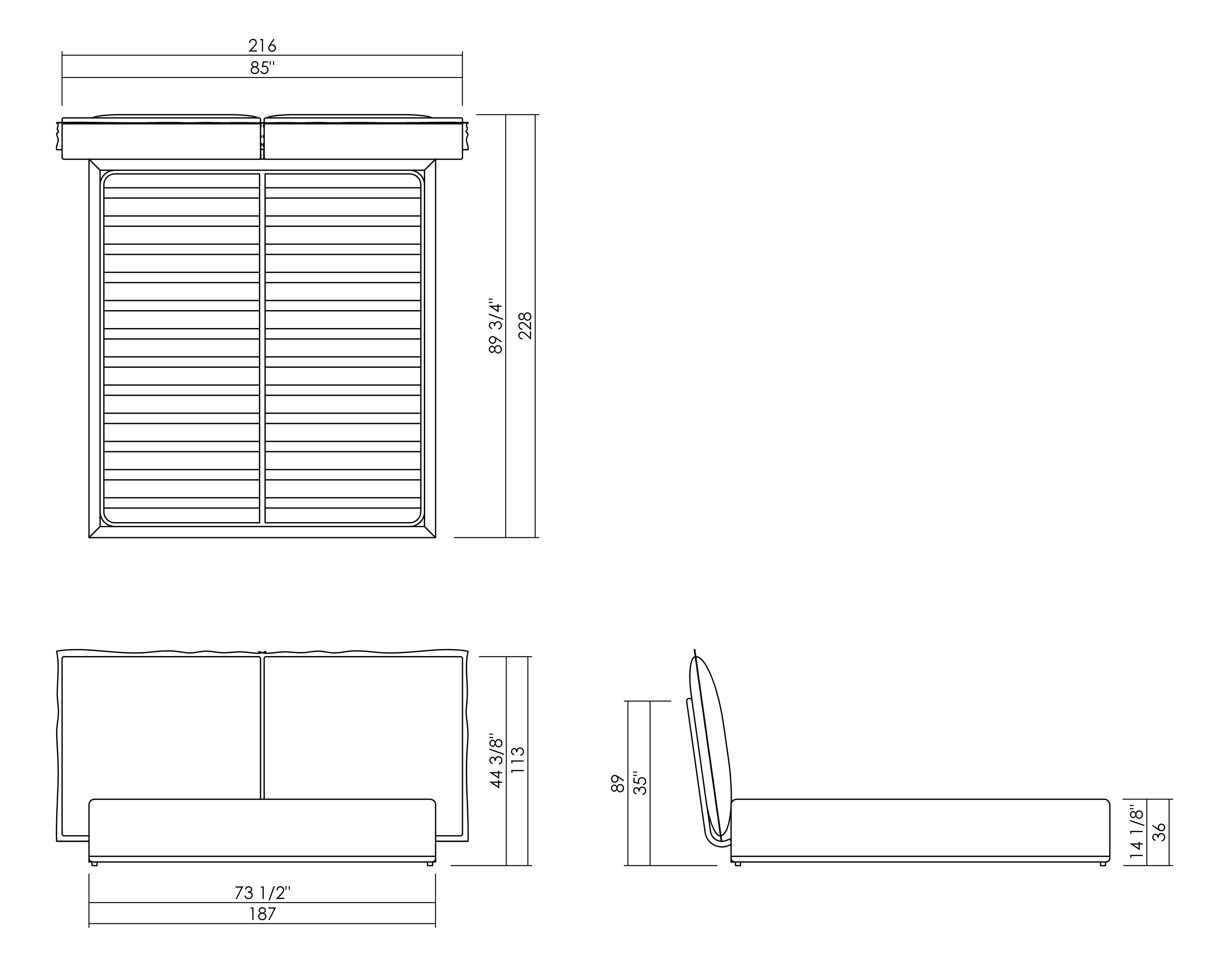 CAMA VITTORIA - COLCHÃO 178 X 198 CM