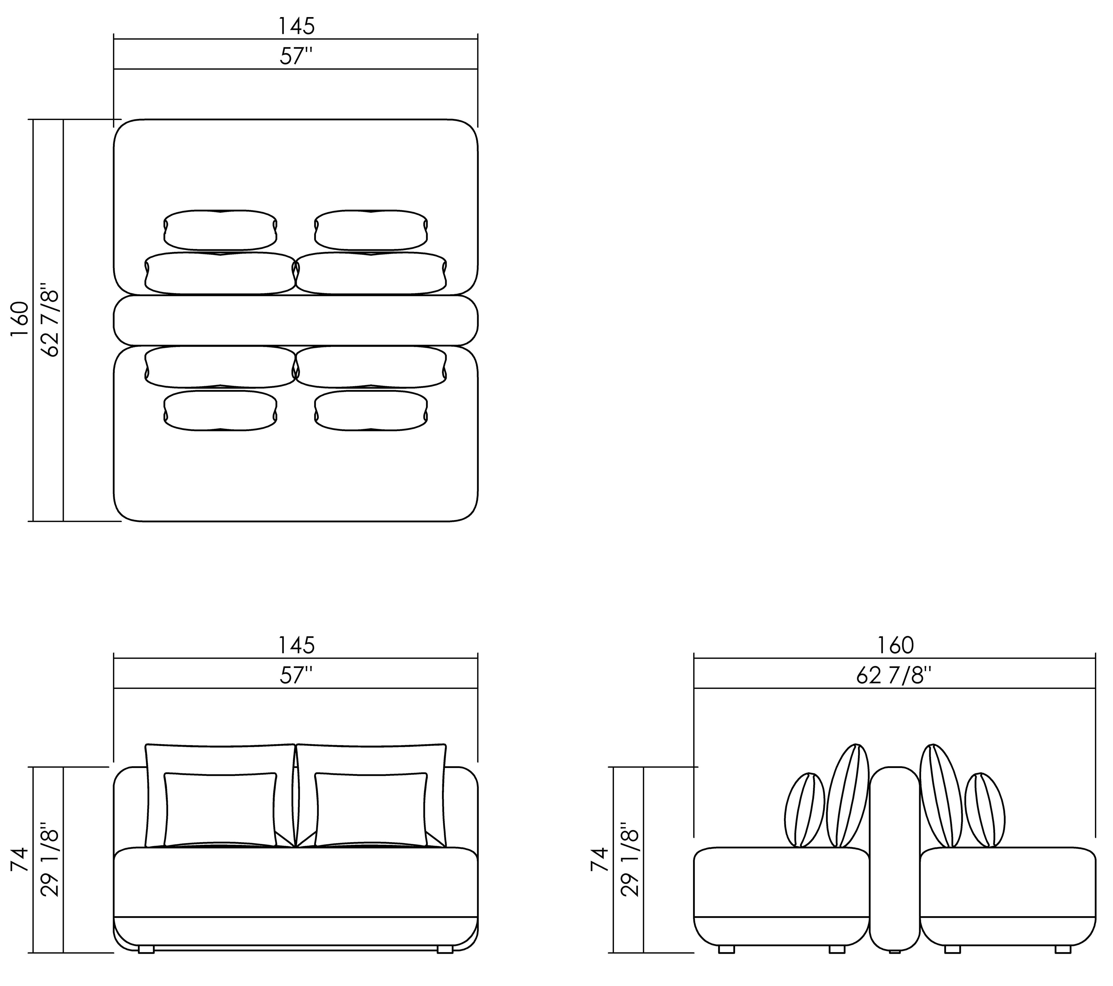MODULO DUPLO 145 X 160 CM DONATO
