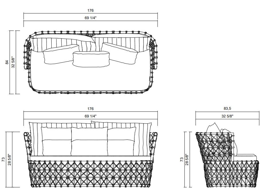 SOFA 176 CM CAPADOCIA