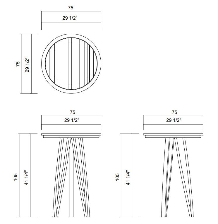MESA BAR D75 CM NORONHA