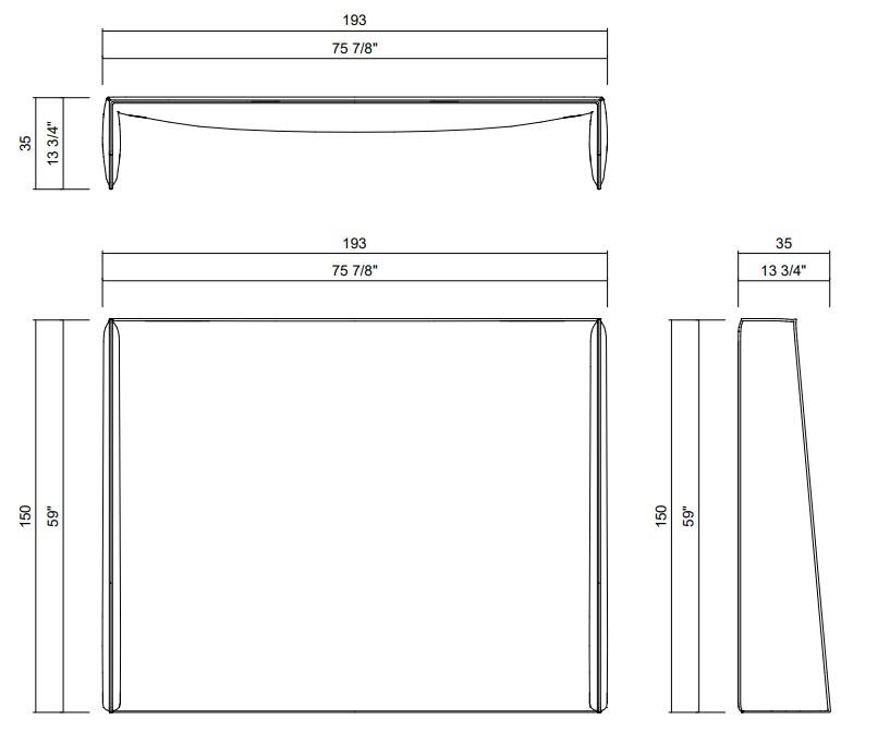 CABECEIRA PLUMON - COLCHÃO 152 X 193 CM