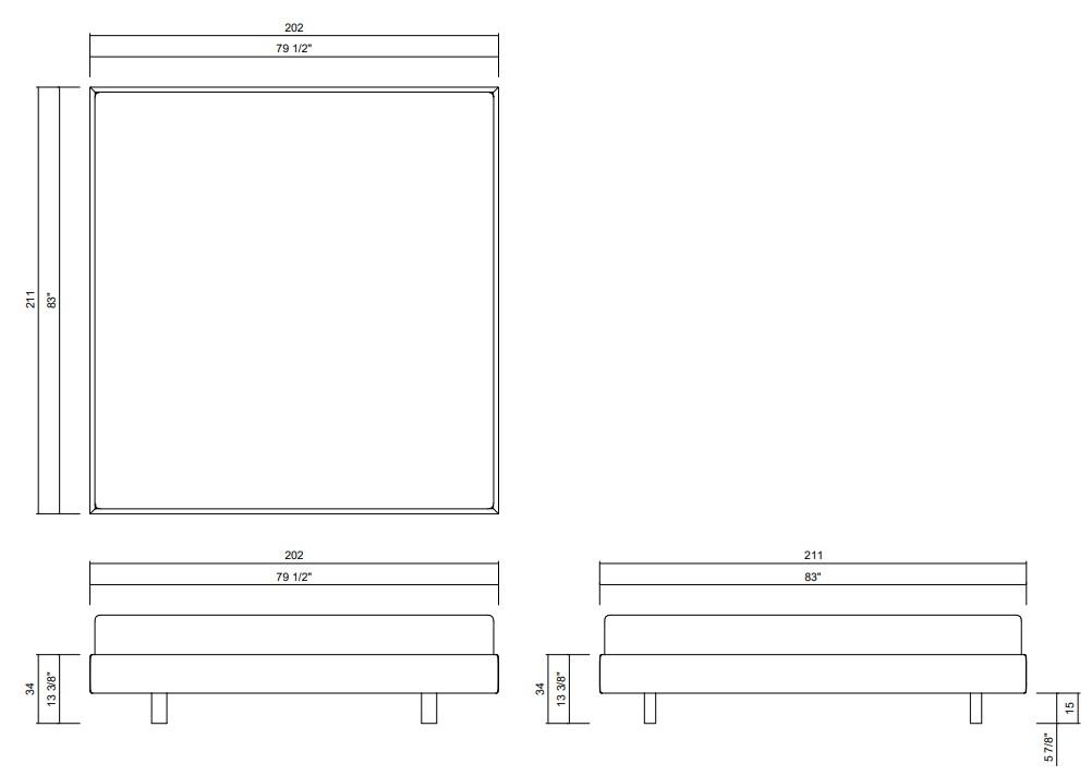 CAMA QUADRATO - COLCHÃO 193 X 203 CM