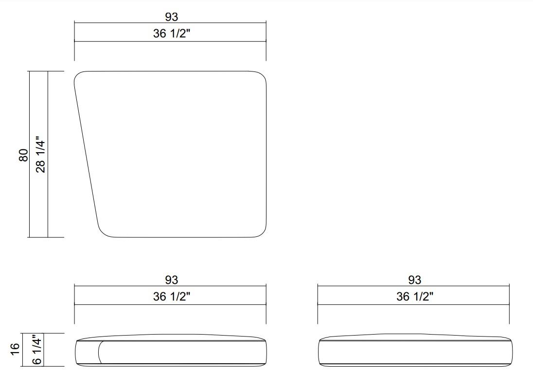 ALMOFADA DIR ESQ 93 CM OÁSIS